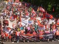 Demonstrationszug am 1.Mai in Dortmund